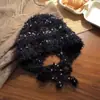 Gorro de Punto de Invierno y Otoño para Mujer con Cabeza Grande, Gorro Cálido y Esponjoso Postparto