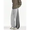 Calça Masculina Tendência 2026 com Listras Laterais de Cinco Listras, Estilo Esportivo High-Street, Calça Reta de Perna Larga de uma Marca Tendência