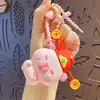 Capivara de Desenho Animado Chapéu do Deus da Riqueza Brinquedo de Apertar para Alívio do Estresse Chaveiro Pingente para Bolsa de Casal Chaveiro de Carro Presente Venda por Atacado