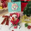 Regalo de Navidad Mini Ramo Producto Terminado Creativo Ramo de Muñeco de Santa Claus para Niños Nochebuena Regalo de Navidad