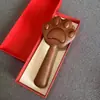 Peine de Cojín de Aire de Madera con Dibujo Animado de Flor de Durazno Lindo Peine de Cojín de Aire Pequeño Portátil Peine de Masaje con Bolsa de Aire para Despejar Meridianos para Parejas