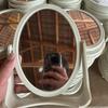 Fabricante Venta al por Mayor Espejo de Doble Cara Dormitorio Giratorio Estudiante Dormitorio Escritorio Espejo de Tocador Espejo de Maquillaje Escritorio Giratorio
