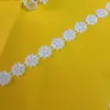 Decoração de Roupas em Renda Extensão de Bainha de Saia em Renda Acessórios de Costura DIY Feitos à Mão Renda Bordada de Seda Leite