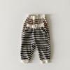 Calça Casual Bebê Estilo Coreano ins Calça Bebê Listrada Estilo Ocidental Calça Confortável Crianças Outono
