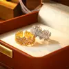 Anillo de Zirconia Estrella Super Flash para Mujer Diseño de Nicho Moda Simple Elegante Lujo Ligero Gama Alta Anillo Abierto para Dedo