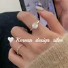 Joia de Mão Estilo Ins Novo Dongdaemun Coreano Anel Pequena Estrela Escovada de Prata Esterlina S925, Design Delicado e Exquisito