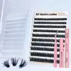 Pestañas Postizas Europeas y Americanas Tk Venta al por mayor transfronteriza 6D Rizadas Mezcla Racial Maquillaje Asiático Gruesas Rizadas Calientes Fusión Pegamento Pestañas