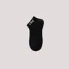 Meias Masculinas, Meias Curtas Masculinas, Algodão Puro, Malha Fina de Verão, Respiráveis, Absorventes de Suor, Antiodor, Meias Esportivas para Meninos, Meias de Cano Curto com Letras