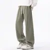 Nova coleção de outono: calças compridas masculinas de corte reto, modelagem solta, estilo Hong Kong, tendência casual americana, feitas de algodão