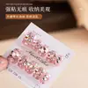 Arte de uñas con mango cinta de doble cara fácil de rasgar piezas de uñas para pegar tablero de exhibición resistente sin corte tiras de pegamento de cristal transparente