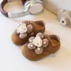 Zapatos Birkenstock para niña de suela blanda, lindos zapatos de piel estilo princesa, zapatos para bebé niña para primavera y otoño, con diseño de conejo de dibujos animados, en color amarillo