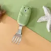 Plato de Cena de Plástico de Dibujos Animados para Guardería, Resistente al Aceite, Fácil de Lavar, Plato Dividido para Sopa y Arroz, Tazón Lindo Integrado para Comida de Bebé