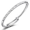Pulsera étnica retro plateada Miao para mujer, pulsera de plata con forma de estrella y flor de coche, pulsera de plata redonda con forma de vientre, venta directa de fábrica