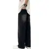 Pantalones de pierna recta con vibra de calle para primavera y otoño, jeans de mezclilla retro americano para hombre, pantalones casuales de ajuste limpio, lavados y desgastados