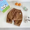 Pantalones Casuales de Pana Retro Nuevos de Primavera para Bebés y Niños Pequeños, Niños y Niñas, Pantalones Largos Holgados, Pantalones Estilo Coreano