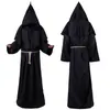 Traje de monge medieval mago sacerdote cos fantasia Halloween morte roupão cosplay cosplay fantasia
