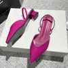 Sandálias de Salto Baixo Estilo Francês com Bico Fino e Costas Abertas para Mulheres, Estilo Novo 2025, Moda Retrô, Sandálias Elegantes e de Alta Qualidade para o Dia a Dia