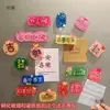 Ímã de geladeira de prato com personagem fofo adesivo magnético acrílico com palavras de bênção personalizadas ímã de texto cor de doce ímã