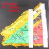 Suministro directo de fábrica Yicheng bandera de cinco dragones pequeña de satén bordada por ambos lados bandera triangular venta al por mayor