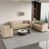 Garras de Gato Cuero Simple Ligero Casa Pequeña Apartamento Sala de Estar Alquiler de Apartamento Casa de Alquiler Barbería Sofá Conveniente para Dos o Tres Personas