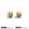 Miçangas Espaçadoras Quadradas Banhadas a Ouro de Aço Inoxidável, Miçangas Quadradas, Miçangas Soltas Sólidas Lisas, Joias com Miçangas Artesanais para DIY Atacado