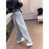 Jeans de Pierna Recta Color Claro para Mujer Principios de Primavera Delgados 2025 Nuevos de Cintura Alta Aspecto Delgado Caída Pierna Estrecha Ancha Pantalones Primavera y Verano