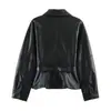 Artículo de AliExpress de venta caliente transfronterizo: Colección nueva primavera 2026, chaqueta larga de manga larga para mujer, con cuello, cinturón efecto piel, 4341843