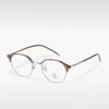 M2991 nuevo en línea marco de gafas de plástico rojo dorado Oval semi-montura marco óptico liso anti-luz azul moda versátil