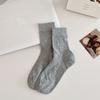 Calcetines de Algodón con Rayas Verticales Básicos para Primavera y Verano Calcetines Delgados Calcetines de Media Caña Estilo JK Negro y Blanco Gris Calcetines Afelpados