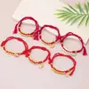 Pulsera de Hilo Rojo con Monedas de Cobre de los Cinco Emperadores del Año del Caballo, Estilo Étnico Modelo Nuevo 2026, Pulsera de Hilo Rojo Hecha a Mano Estilo Antiguo