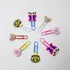 Em Estoque Novo Desenho Animado Instrumento Musical Clips de Papel Clips de Papel de Borracha Macia em PVC Papelaria para Estudantes Clips Decorativos Marcador de Página Criativo Presente
