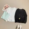 Camiseta de manga larga ligera, autoenfriable, con cuello en V simple, protección solar, casual, versátil, holgada, transpirable, top de moda