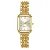 Reloj Rectangular de Lujo Transfronterizo para Mujer, Casual, Gama Alta, Temperamento, Casual y Moderno, Cuarzo, Correa de Acero, Reloj para Mujer