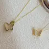 Estilo Mori Pequeño Estilo Fresco Microincrustados Verdes Doble Capa Aretes de Mariposa Elegantes Lujo Ligero Gama Alta Para Todo Tipo de Atuendo Aretes de Botón para Dama