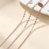 Cadena O plana de cobre chapado en oro de 18 quilates, alta retención de color, cadena de extensión hecha a mano DIY para collar, material semiacabado, accesorios de joyería