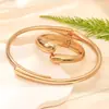 Moda Europea y Americana Simple Metal Pesado Elegante Anillo Geométrico Brillante Gota de Agua Collar Pulsera Pendientes Conjunto de Joyería para Mujeres