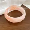 Pulsera Redonda de Brillo Rosa de Moda Europea y Americana, Dulce y Versátil, Simple y Elegante, Lujo Ligero, Sensación de Alta Gama, Joyería para Mujeres