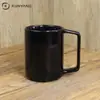 Venta Directa de Fábrica de Comercio Exterior Taza de Café Taza Base Antideslizante Asa Cuadrada Taza de Cerámica Personalizada Taza de Cerámica Personalizable
