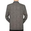 Suministro exclusivo transfronterizo: Nueva colección de primavera y otoño de trajes de cuadros de un solo pecho y dos botones para negocios casual para hombres de mediana edad