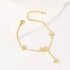 Pulseira Minimalista com Borla de Concha Branca Aço Inoxidável Luxo Leve Alta Qualidade Flor Pulseira Design de Nicho Joias Femininas