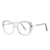 Gafas Originales de Diseñador Anti Luz Azul 2265 Progresivas Doble Color Combinado Tr90 Lentes Planas para Mujer Normcore y Versátiles Gama Alta