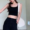 Conjunto de Cinco Peças Colete Top Outerwear de Manga Curta com Estampa de Caranguejo para Mulheres, Estilo Coreano de Verão, Slim Fit, Sexy, Cor Sólida, Camisola para Usar por Baixo