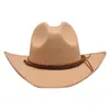 Sombrero de Jazz de Ala Ancha con Cinturón de Lana Retro Europeo y Americano para Viajes al Aire Libre Ocio Combinable Sombrero de Jazz de Ala Ancha para Mujer