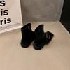 Botas Martin Negras de Charol para Adulto para Mujer en Stock, Otros de Corte Bajo con Cremallera Lateral de Goma