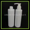 Bomba de pressão preta frasco branco 200ml líquido para cuidados com a pele frasco secundário bomba de rosca frasco de ombro plano frasco de shampoo frasco de removedor de maquiagem