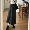 Saia Midi Workwear Americana Plus Size Secagem Rápida Fenda nas Costas Cordão Cobre o Quadril Saia Longa para Mulheres Gordas Saia Super Emagrecedora Outono