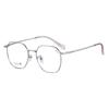 T23005 nuevos anteojos de metal con recubrimiento IP semi-titanio caja literaria retro montura de anteojos de lentes planas para hombres y mujeres