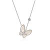 Singapur Mismo Estilo Plata Esterlina S925 Nácar Mariposa Ins Accesorios de Collar joyería Concha Colgante collar