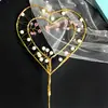 Decoración para Pastel de Fiesta Encaje Amor Cristal Perla Estrella Palo de Hada Tanabata Día de San Valentín Boda Tarjeta de Postre