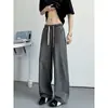 Jeans de Seda de Gelo Masculino Verão Estilo Fino 2025 Novas Calças Largas de Perna Reta Calças Largas com Caimento Lyocell Tencel